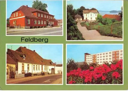 Ansichtskarte, Feldberg Kr. Neustrelitz, vier Abb., 1986