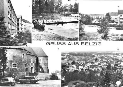 Ansichtskarte, Belzig, fünf Abb., 1982