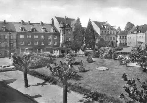 Ansichtskarte, Lengefeld Erzgeb., Markt, 1971