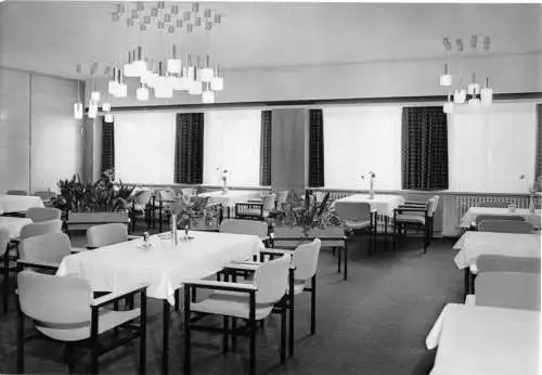 Ansichtskarte, Kurort Oberwiesenthal Erzgeb., HOG "Fichtelberghaus", Salon, 1968