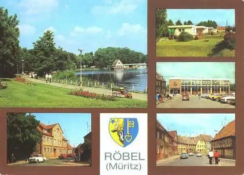 AK, Röbel Müritz, fünf Abb., 1985