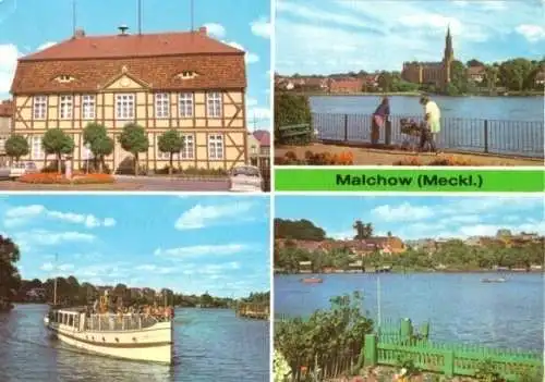 Ansichtskarte, Malchow Meckl., vier Abb., 1981