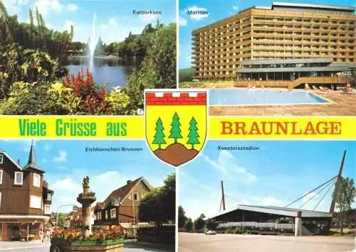 AK, Braunlage Harz, vier Abb., Wappen, um 1976