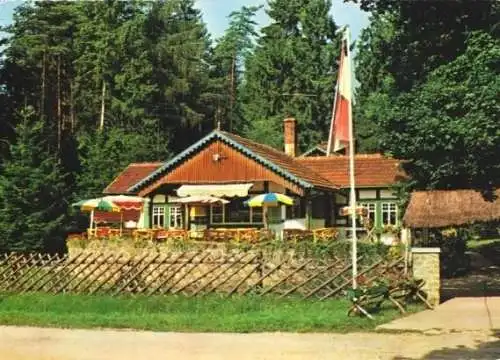 Ansichtskarte, Oberthulba Ufr., Café "Jagdhaus" "Hexenhaus", 1973