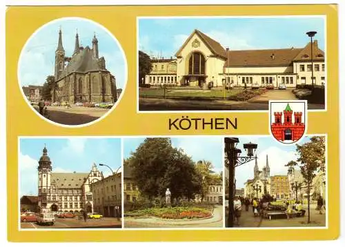 AK, Köthen, fünf Abb. und Wappen, 1983