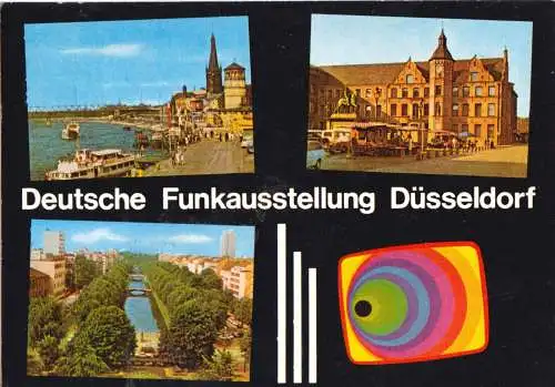 AK, Düsseldorf, Deutsche Funkausstellung, drei Abb., 1970