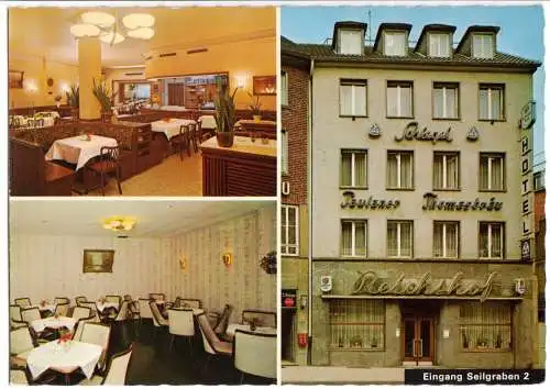 AK, Aachen, Hotel - Restaurant Reichshof, drei Abb., um 1980