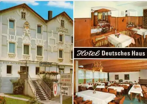 AK, Bad Salzschlirf, Hotel "Deutsches Haus", drei Abb., um 1980