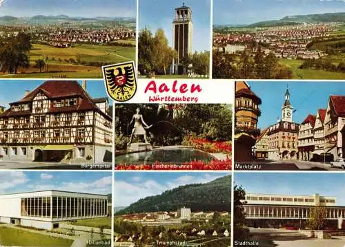 AK, Aalen Württ., neun Abb., 1969