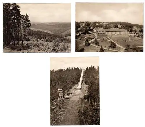 Mäppchen mit 9 kleinen Fotos, Oberhof i. Thür., 1964, Format: 8,7 x 6,3 cm