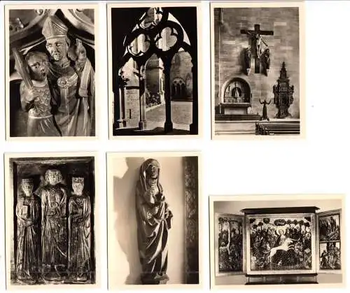 Mäppchen mit 12 kleinen Fotos, Erfurt, Mariendom, 1961, Format: 9 x 6,2 cm