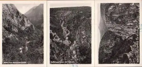 Kleines Leporello mit 10 Fotodrucken, Das Bodetal im Harz, 1962, Format: 9,1 x 6