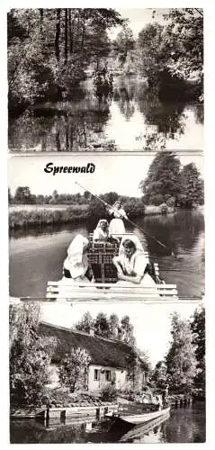 Mäppchen mit 9 [3+6] kleinen Fotos, Spreewald, 1980