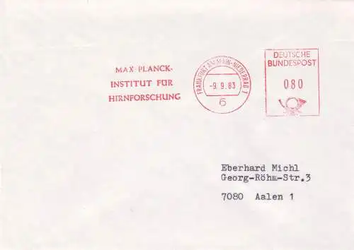 AFS, Max-Planck-Institut für Hirnforschung, Frankfurt am Main..., 6, 9.9.83