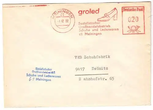 AFS, Soz. Großhandelsbetrieb Schuhe u. Lederwaren, o Meiningen, 61, 3.12.82