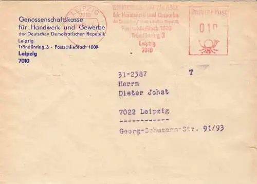 AFS, Genossenschaftskasse für Handwerk und Gewerbe, o Leipzig, 7010, 29.12.87