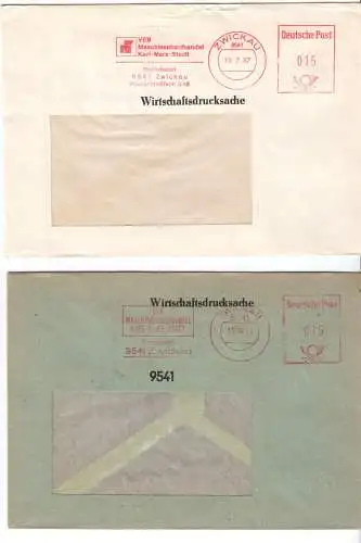 Zwei AFS, VEB Maschinenbauhandel Karl-Marx-Stadt, BT..., Zwickau, 9541, 1985/ 87