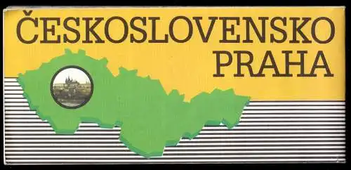 Innenstadtplan Prag und Verkehrskarte der Tschechoslowakai, 1990