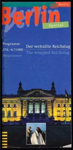 tour. Broschüre, Der verhüllte Reichstag, Programm 17.6 .- 6.7.1995