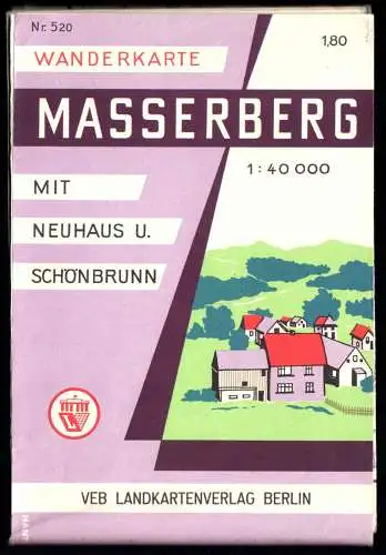 Wanderkarte, Masserberg mit Neuhaus und Schönbrunn, 1966