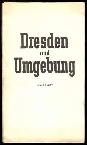 Wanderkarte, Dresden und Umgebung, um 1959