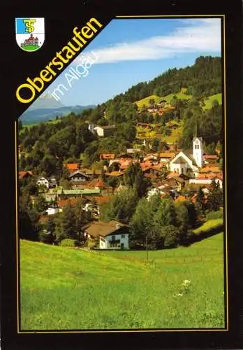 Ansichtskarte, Oberstaufen im Allgäu, Teilansicht, 1989