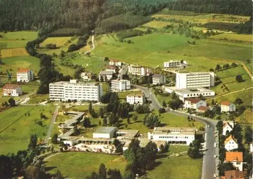 Ansichtskarte, Bad Soden bei Saalmünster, Kurzentrum, Luftbildansicht, um 1972