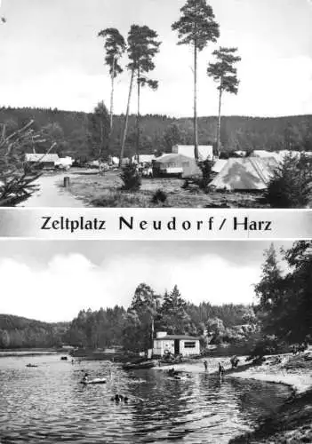 AK, Neudorf Harz, Zeltplatz, zwei Abb., 1968