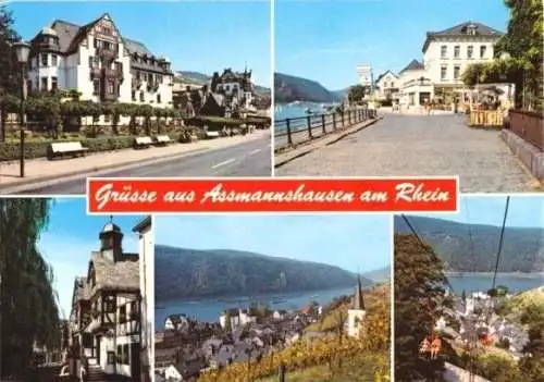 AK, Assmannshausen, fünf Abb., um 1984