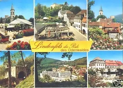 AK, Lindenfels Odenwald, sechs Abb., 1976