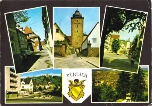 Ansichtskarte, Karlsruhe - Durlach, fünf Abb., 1975