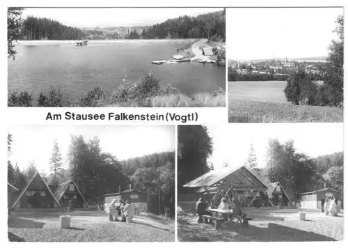 AK, Falkenstein Vogtl., Am Stausee, vier Abb., , 1980