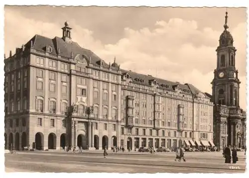 AK, Dresden, Haus Altmarkt mit Kreuzkirche, 1960