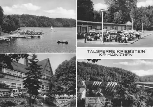 Ansichtskarte, Talsperre Kriebstein, Kr. Hainichen, vier Abb. 1985