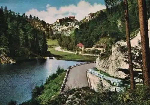 AK, Pottenstein Fränk. Schweiz, Blick zur Burg, 1980