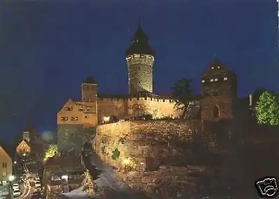 AK, Nürnberg, abendlicher Burgblick, ca. 1981