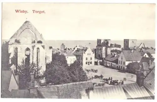 AK, Wisby, Visby, Torget, ca. 1906