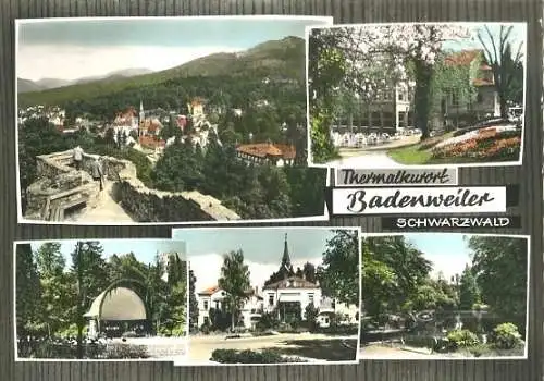 Ansichtskarte, Badenweiler, 5 Abb., Teilansichten, 1965