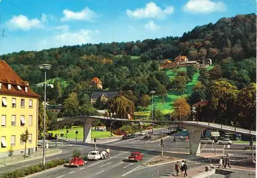 Ansichtskarte, Freiburg im Breisgau, Fußgängerbrücke, 1974