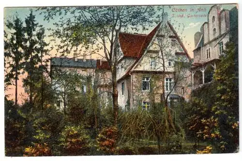 AK, Köthen Anhalt, früher Cöthen, Schloß, Gartenseite, um 1923