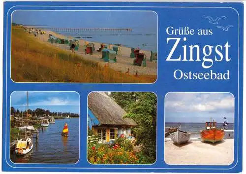 AK, Ostseebad Zingst, vier Abb., gestaltet, 1993