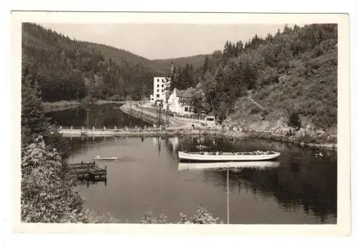 AK, Rosenthal OT Lemnitzhammer, Stausee mit Sportlerheim, Bleilioch-Talsp., 1957