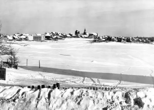 Ansichtskarte, Neustadt Rennsteig, Winteransicht, 1968