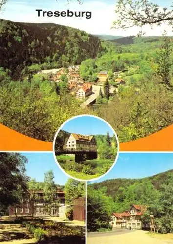 Ansichtskarte, Treseburg Harz, vier Abb., Version 2, 1985