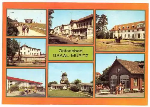 AK Großformat, 21 x 15 cm, Ostseebad Graal-Müritz, sieben Abb., 1984