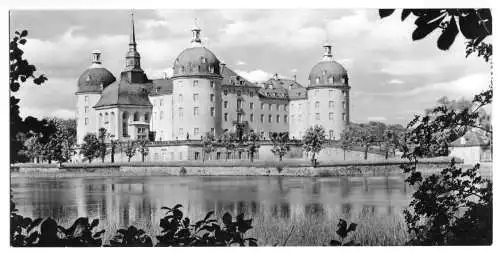 AK lang, Panoramakarte, Moritzburg, Barockmuseum Schloß Moritzburg, 1968