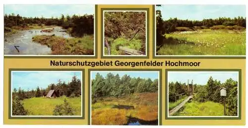 AK lang, Panoramakarte, Zinnwald-Georgenfeld, Georgenfelder Hochmoor, 1986