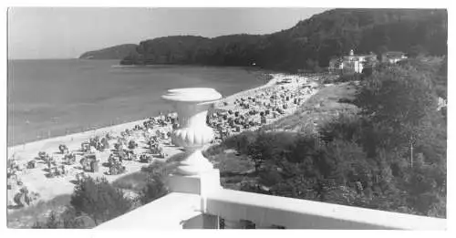 AK lang, Panoramakarte, Binz auf Rügen, Strandpanorama, 1964