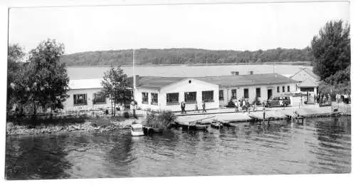 AK lang, Panoramakarte, Caputh bei Potsdam, Gaststätte am Strandbad, 1975