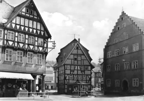 Ansichtskarte, Schmalkalden, Partie am Altmarkt, 1971